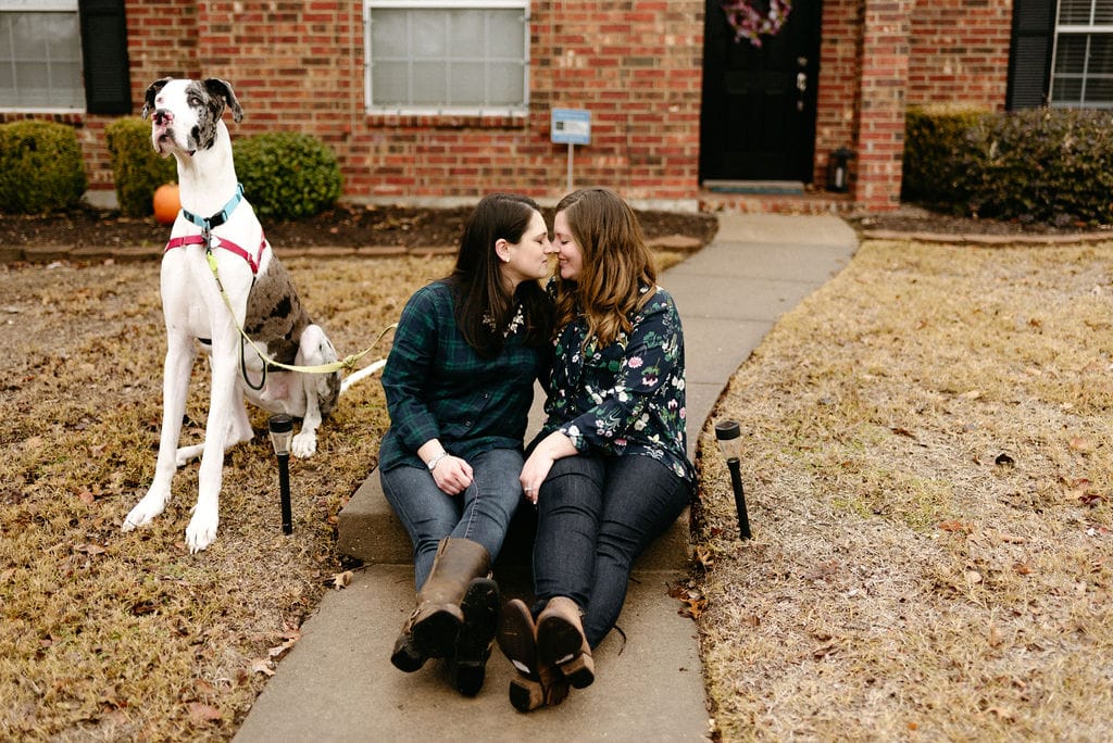 Married LGBTQ Couple At Their Home