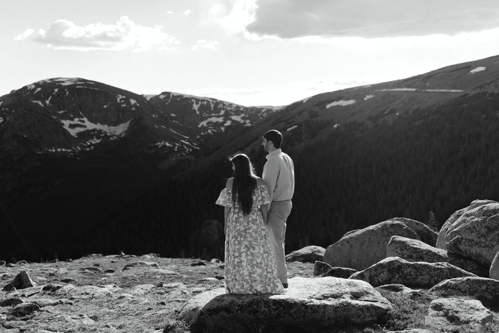 Mountain top engagement session in Colorado