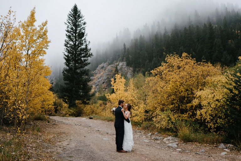 Foggy Fall Colorado Wedding