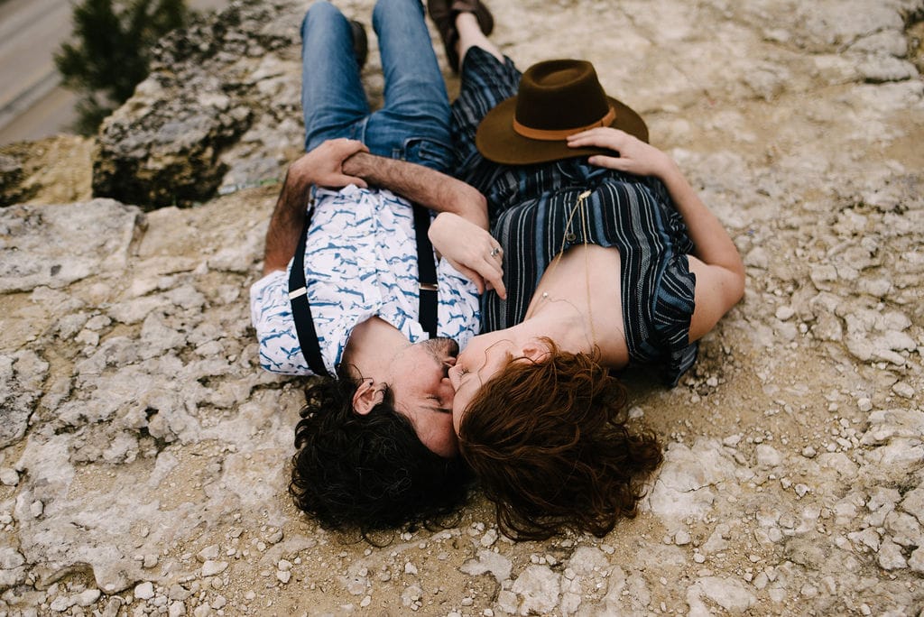 Engagement photos with suspenders. Hipster Engagement Photos in Austin, TX