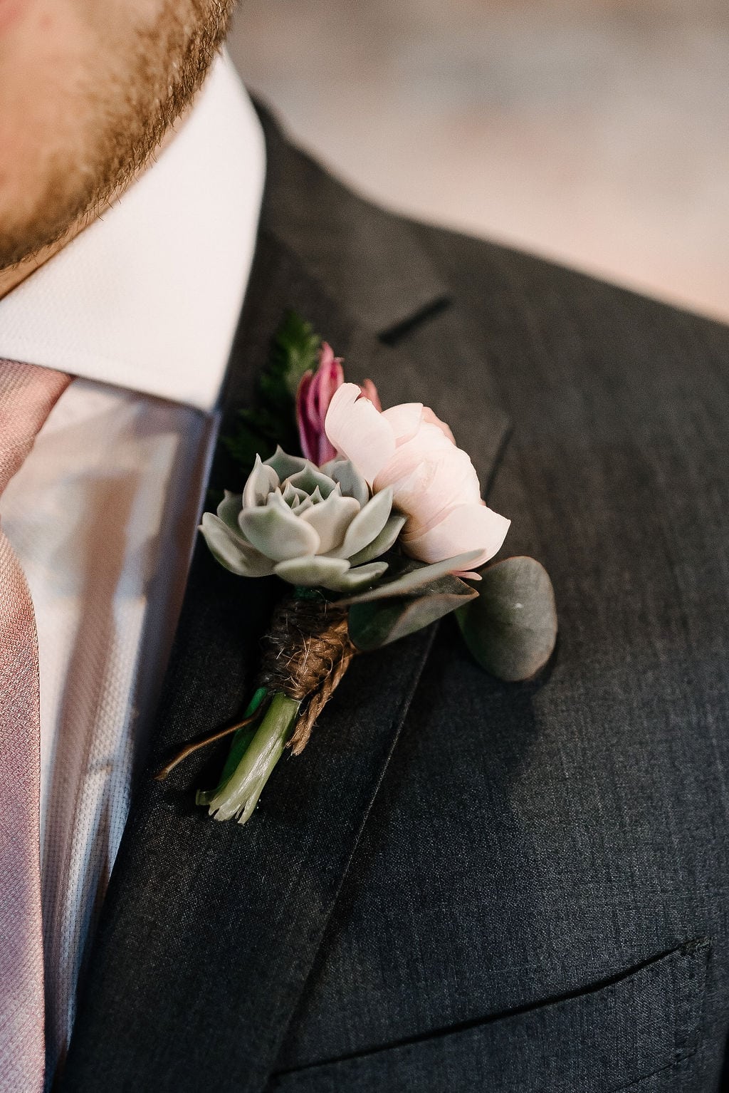 Boutonniere with Succulents