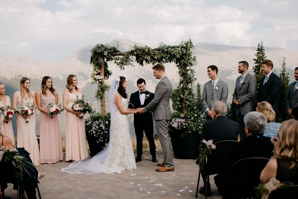 Wedding Ceremony at Lunch Rock in Winter Park Colorado