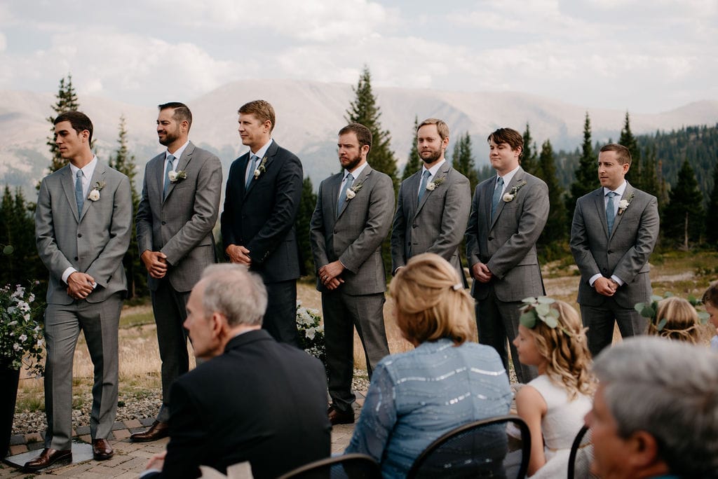 groomsmen at a wedding ceremony