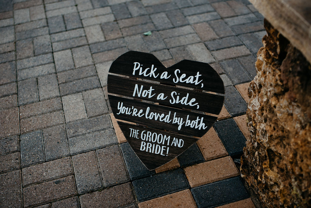 Pick a Seat not a Side Sign
