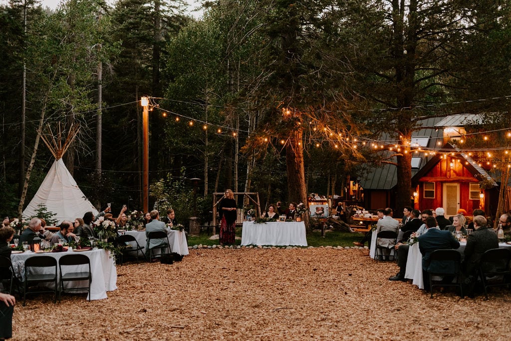 Romantic Wedding Reception in the Woods