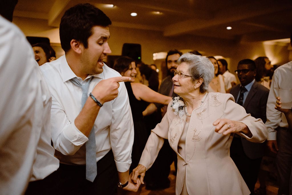 Grandma Dancing at Wedding Reception