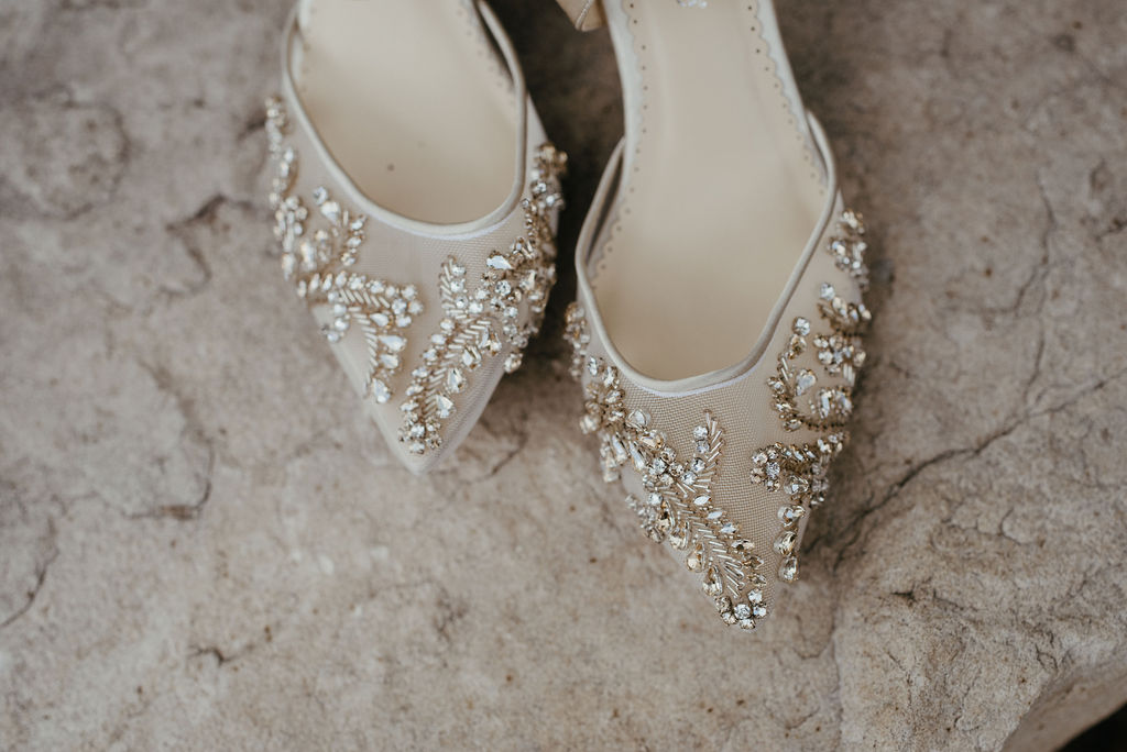 Beautiful brides heels at Della Terra in Estes Park
