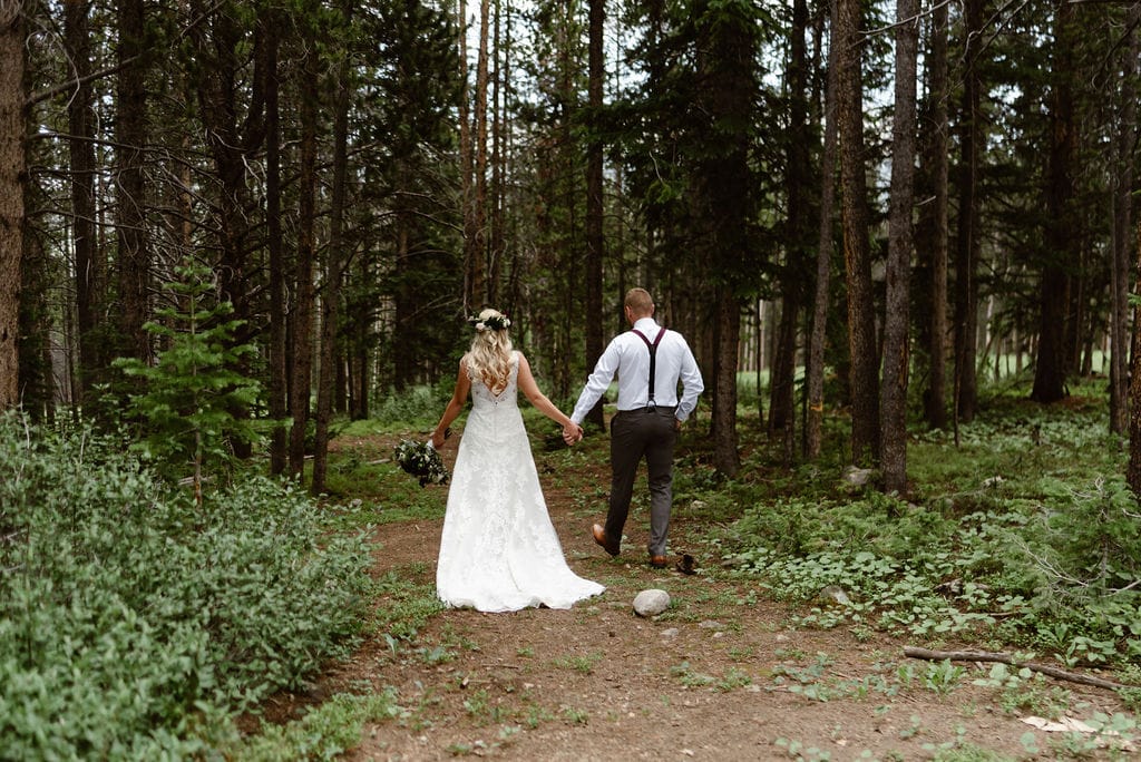 Romantic Wedding Photos in the Woods. Ten Mile Station Wedding