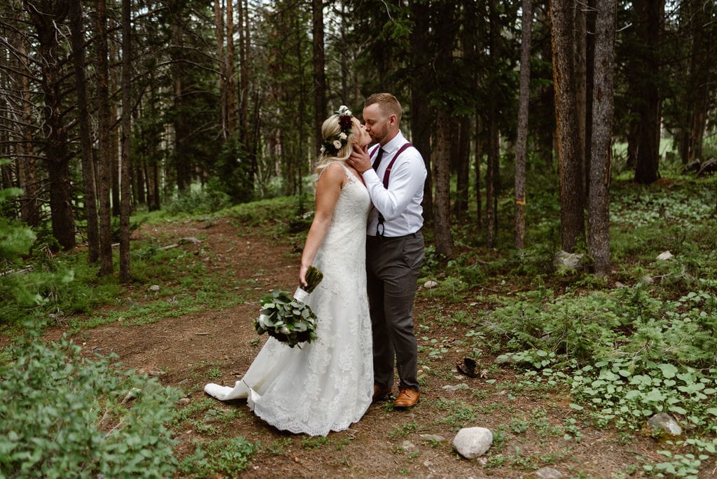 Romantic Wedding Photos in the Woods. Ten Mile Station Wedding