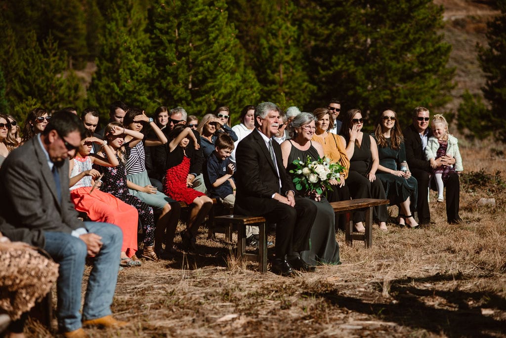  windy point campground wedding ceremony on Lake Dillon
