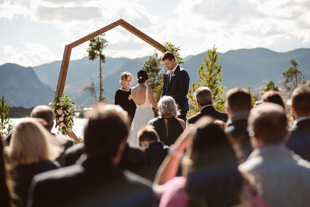  windy point campground wedding ceremony in Dillon, Colorado