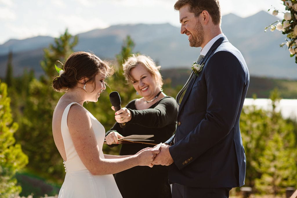  windy point campground wedding ceremony on Lake Dillon