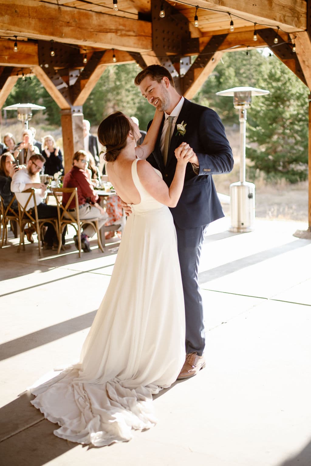 Bride and Groom First Dance at Windy Point Campground