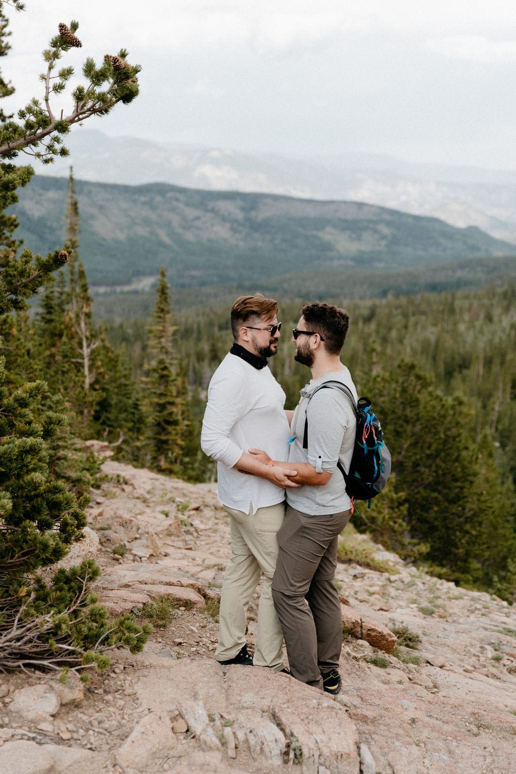 LGBT Couple in Rocky Mountain National Park Colorado