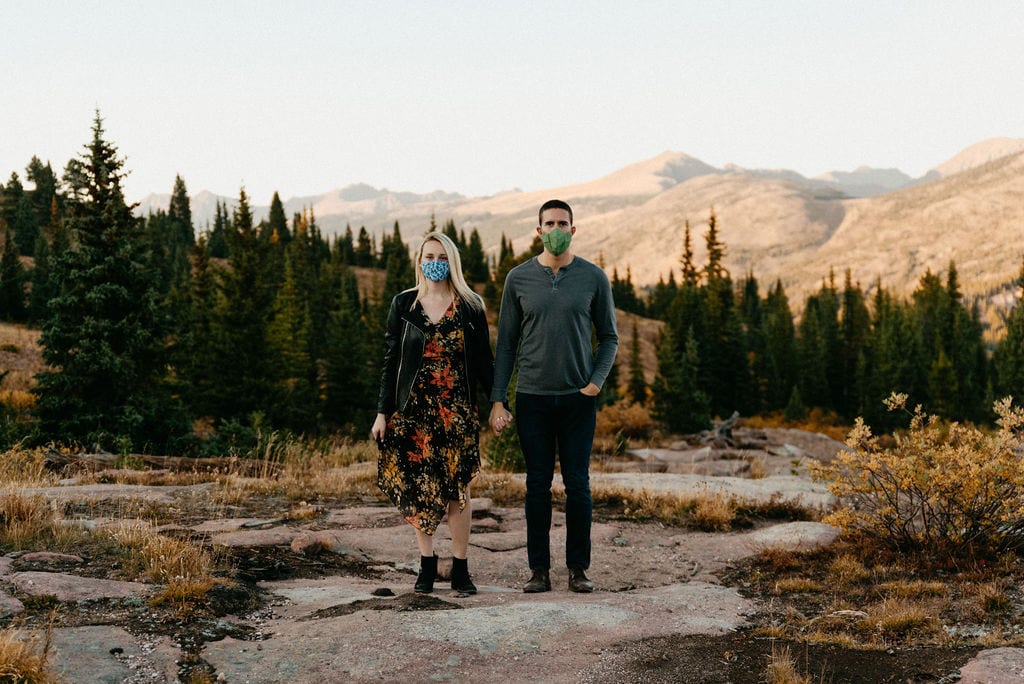 Pandemic Engagement Photos on Shrine Pass in Vail Colorado