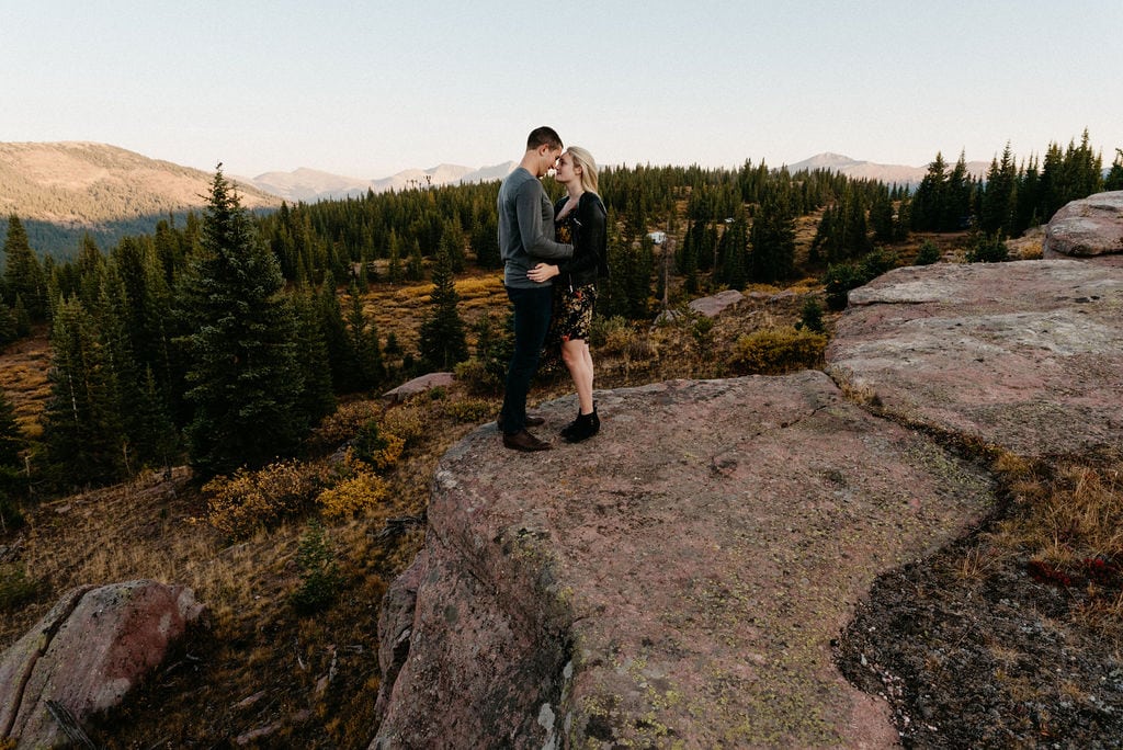 Engagement Photos on Shrine Pass in Vail Colorado