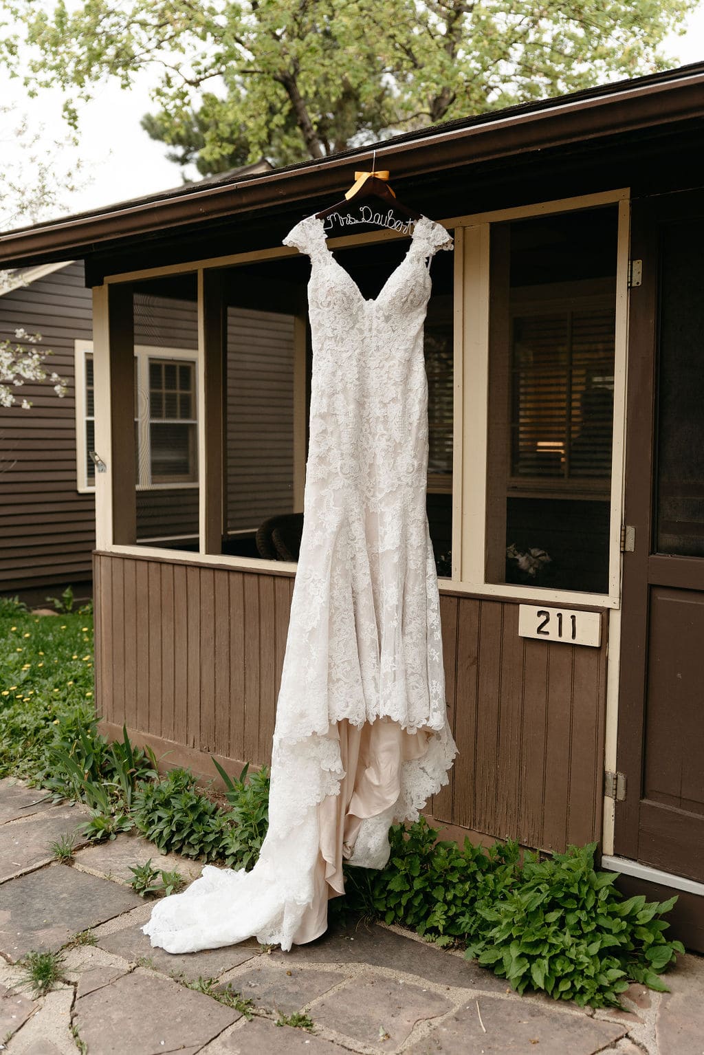 Dress Hanging on Cabin at Chautauqua Park