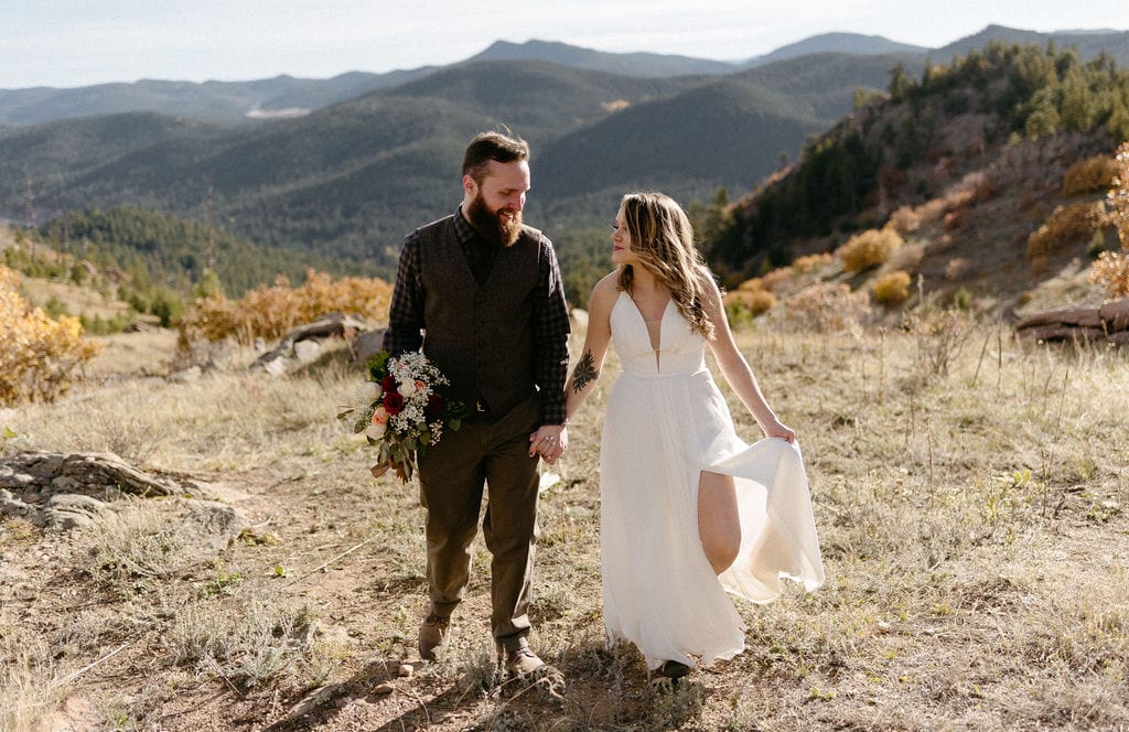 Best Places to Elope In Colorado Mount Falcon in Morrison, CO