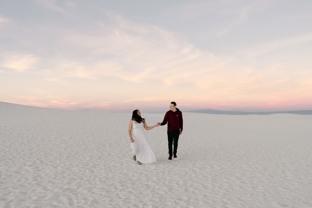 Playful Couples Portraits at White Sands National Park