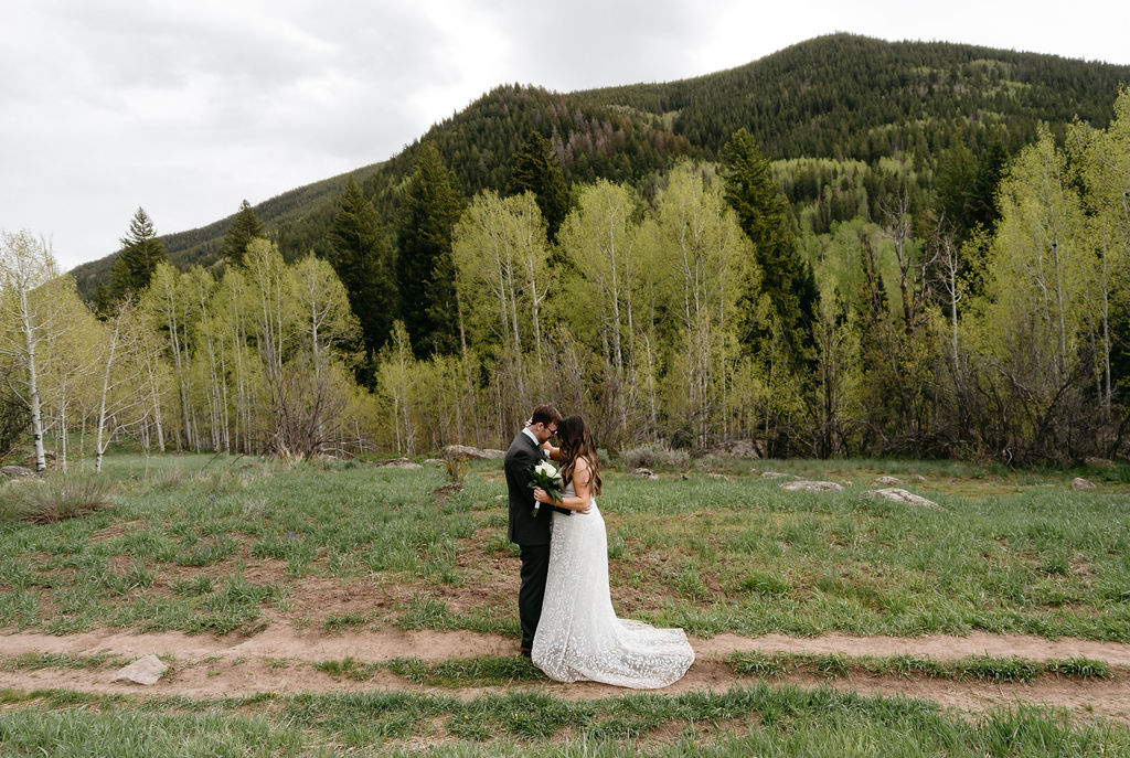 Aspen Colorado wedding first look