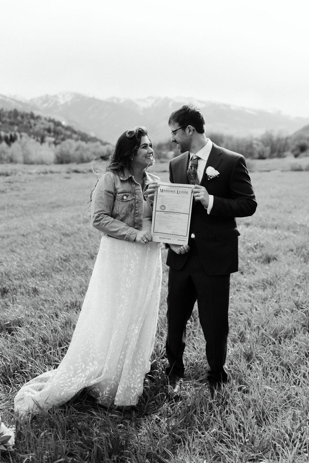 Just married in Aspen Colorado