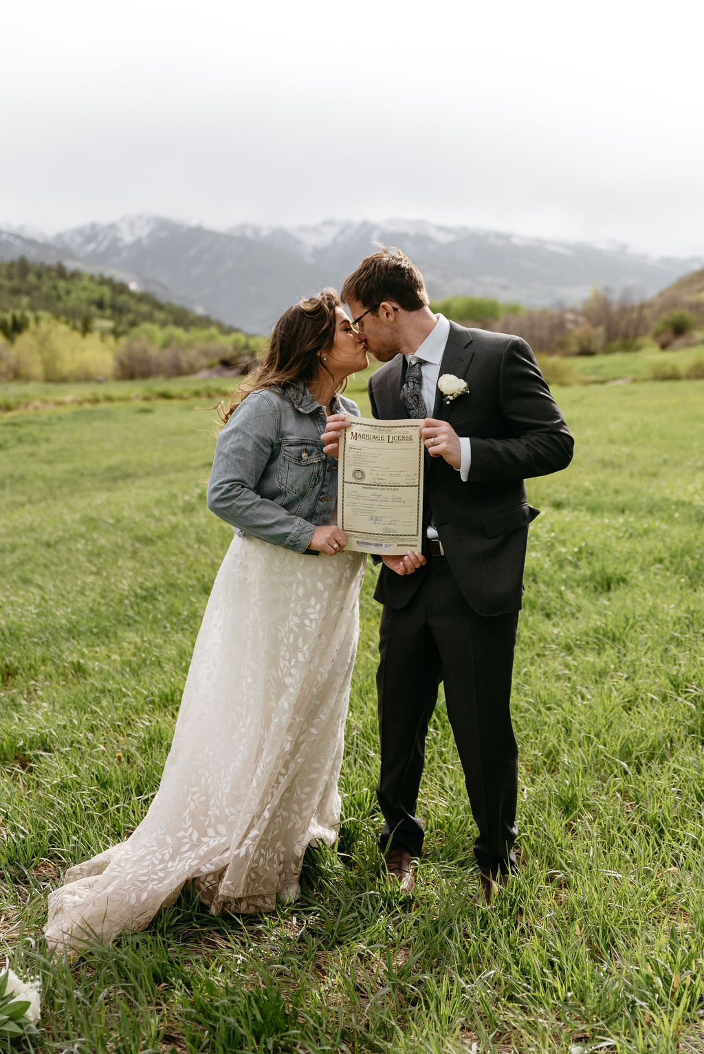 Just married in Aspen Colorado