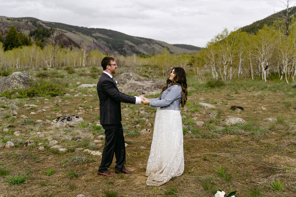 Couples first dance at their Aspen Colorado Elopement