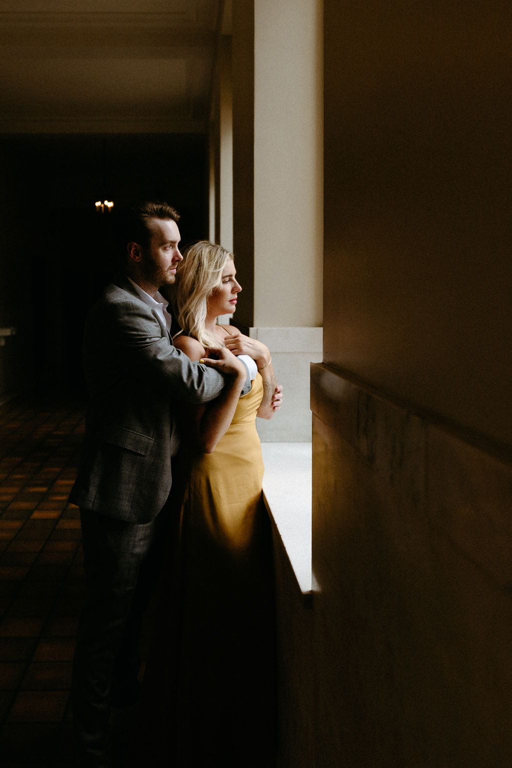 Romantic Dallas in home engagement session