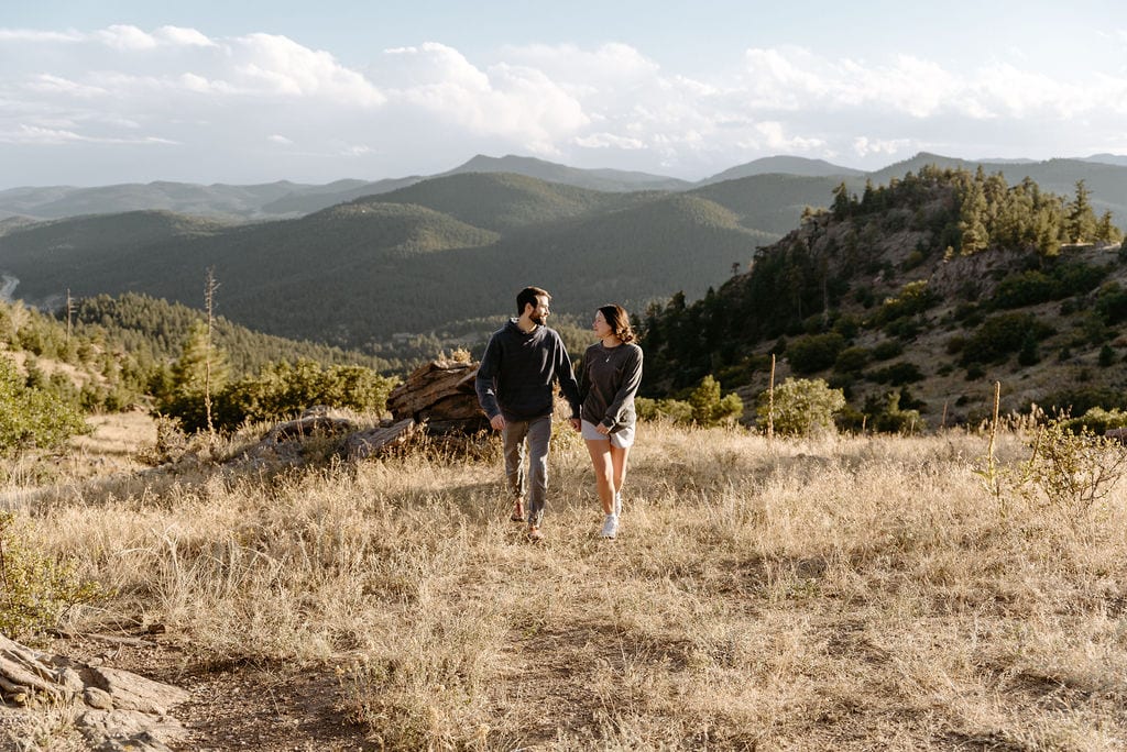 Engagement Photos at Mt Falcon in Colorado