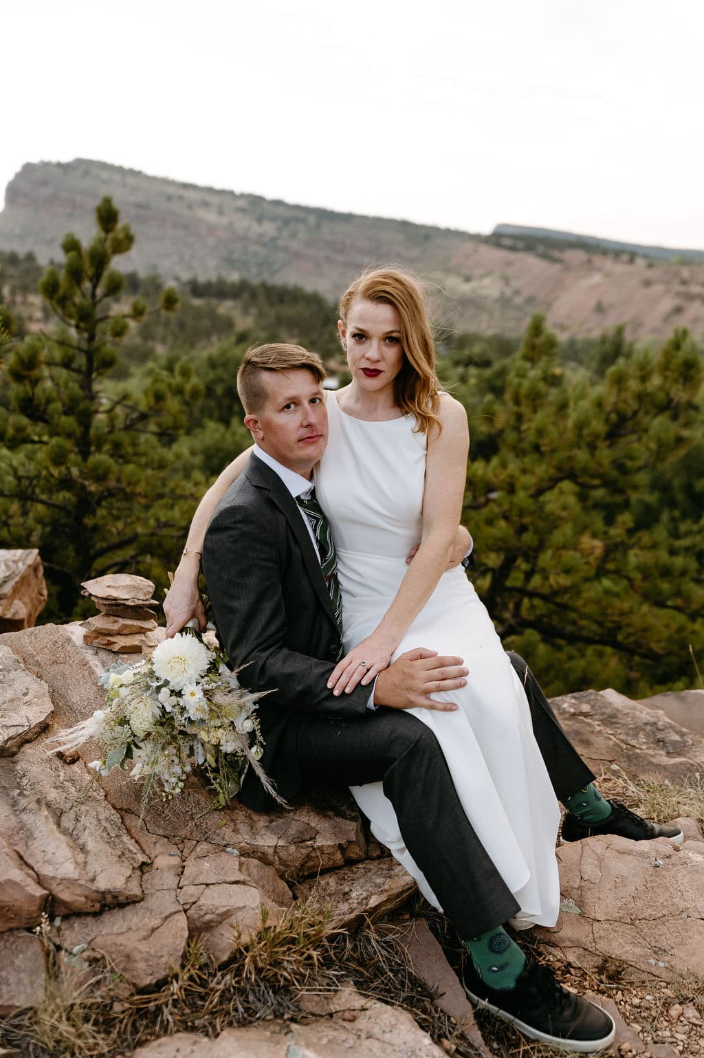cliffside wedding portraits in colorado