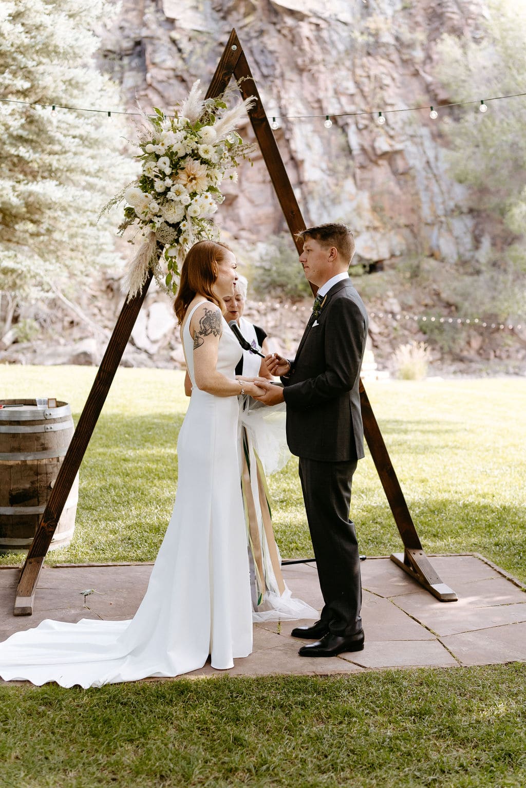 Romantic River Bend Wedding Ceremony in Colorado
