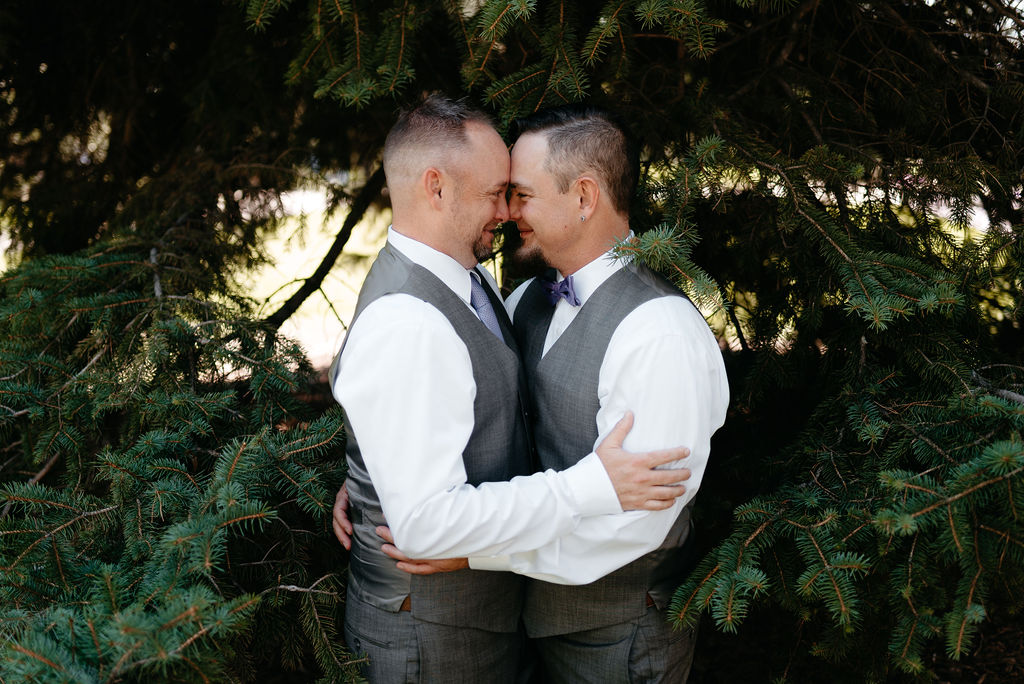 Denver LGBTQ Wedding Photographer Takes Romantic Portraits of Gay Couple in Cheesman Park