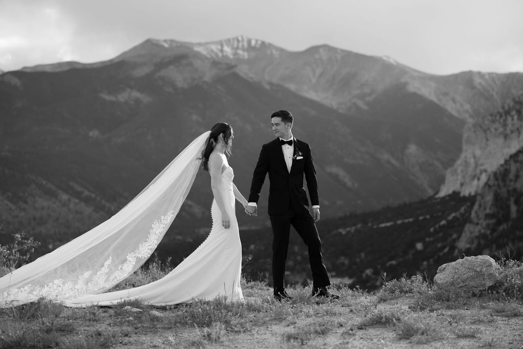 Mountain Wedding Portraits at Mt Princeton hot Springs in Buena Vista Colorado
