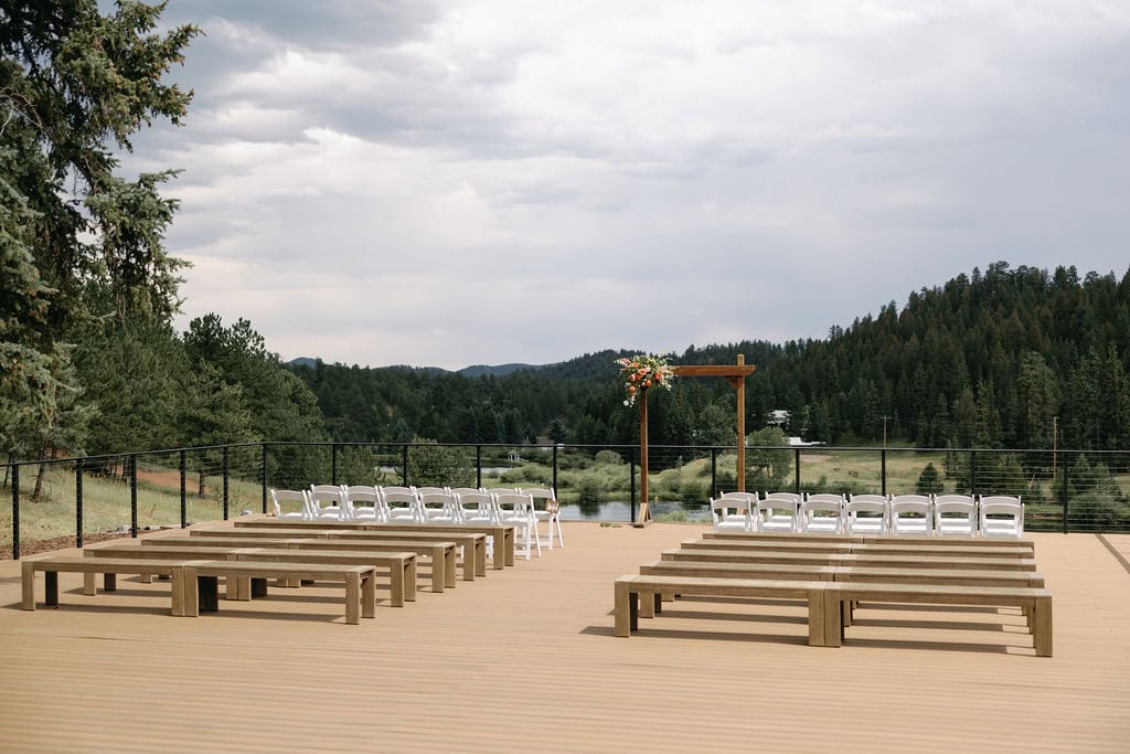The ceremony site at mountain view ranch lakeview