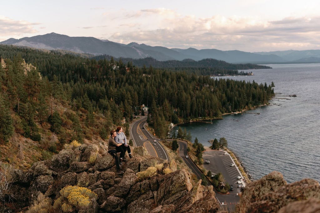 Epic south lake tahoe portraits on top of cave rock