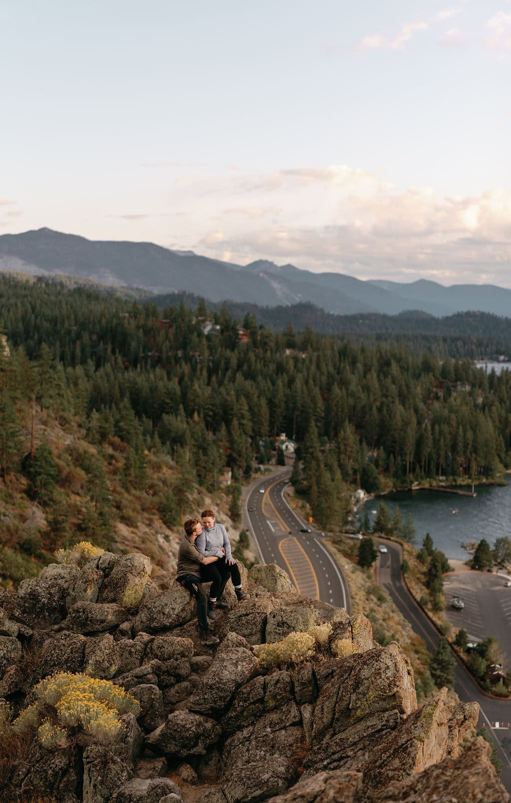 Epic south lake tahoe portraits on top of cave rock