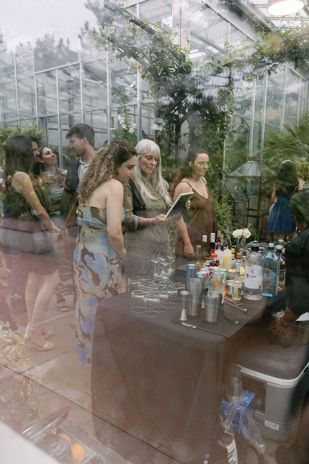 Denver Botanic Gardens Wedding Cocktail Hour at the Orangery