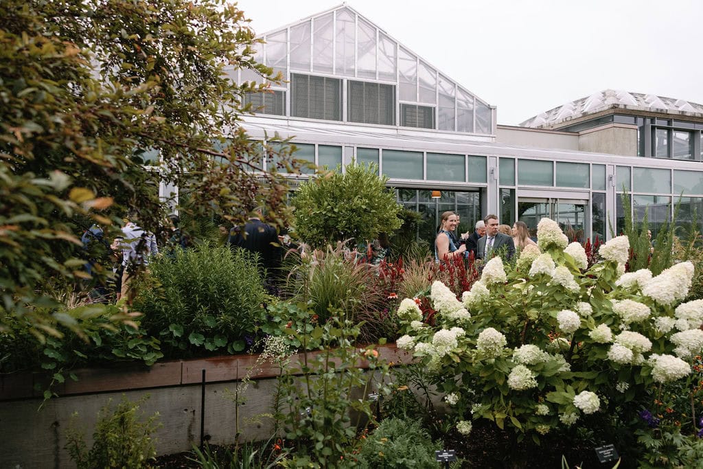 Denver Botanic Gardens Wedding Cocktail Hour at the Orangery