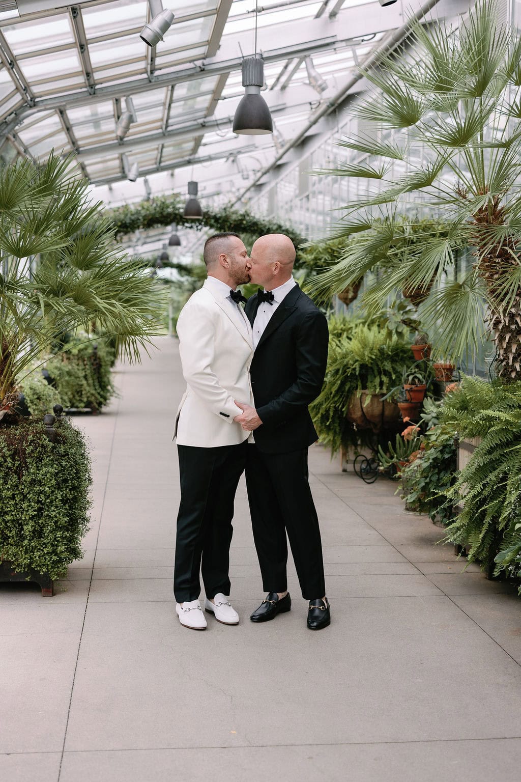 Groom Portraits at Denver Botanic Gardens Orangery on a Rainy Summer Day