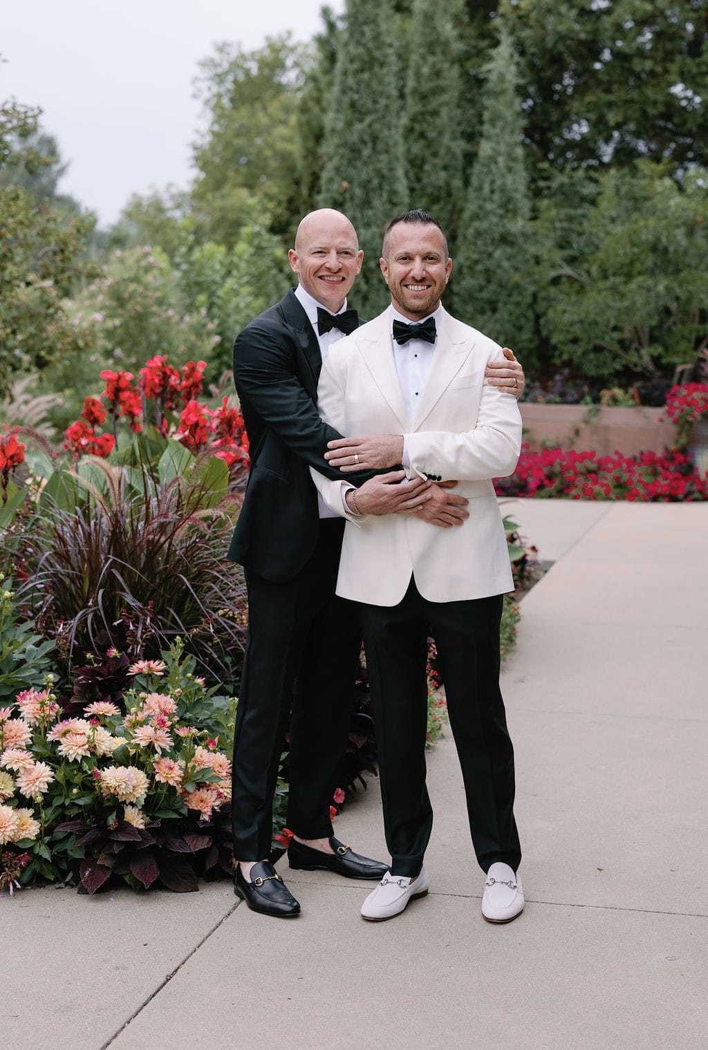 Romantic Groom Portraits at Denver Botanic Gardens Wedding