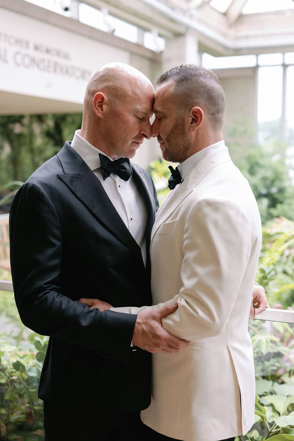 Groom Portraits at Denver Botanic Gardens Summer Rainy Wedding