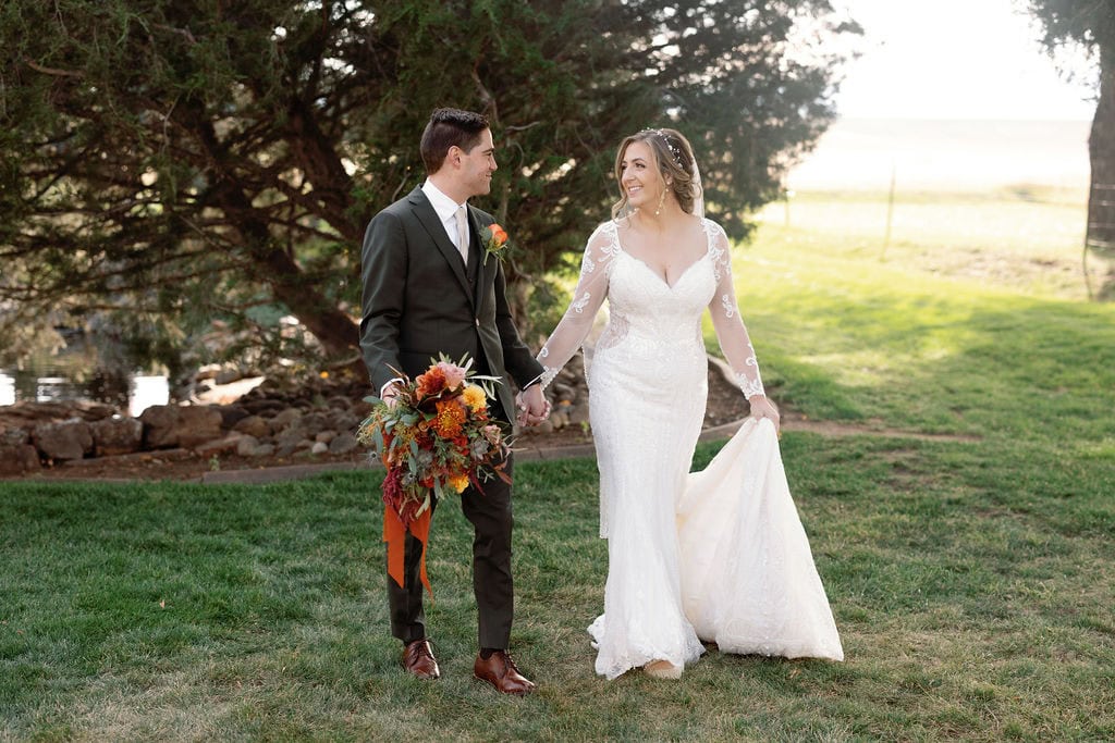 Shupe Homestead wedding portraits after an emotional first look together