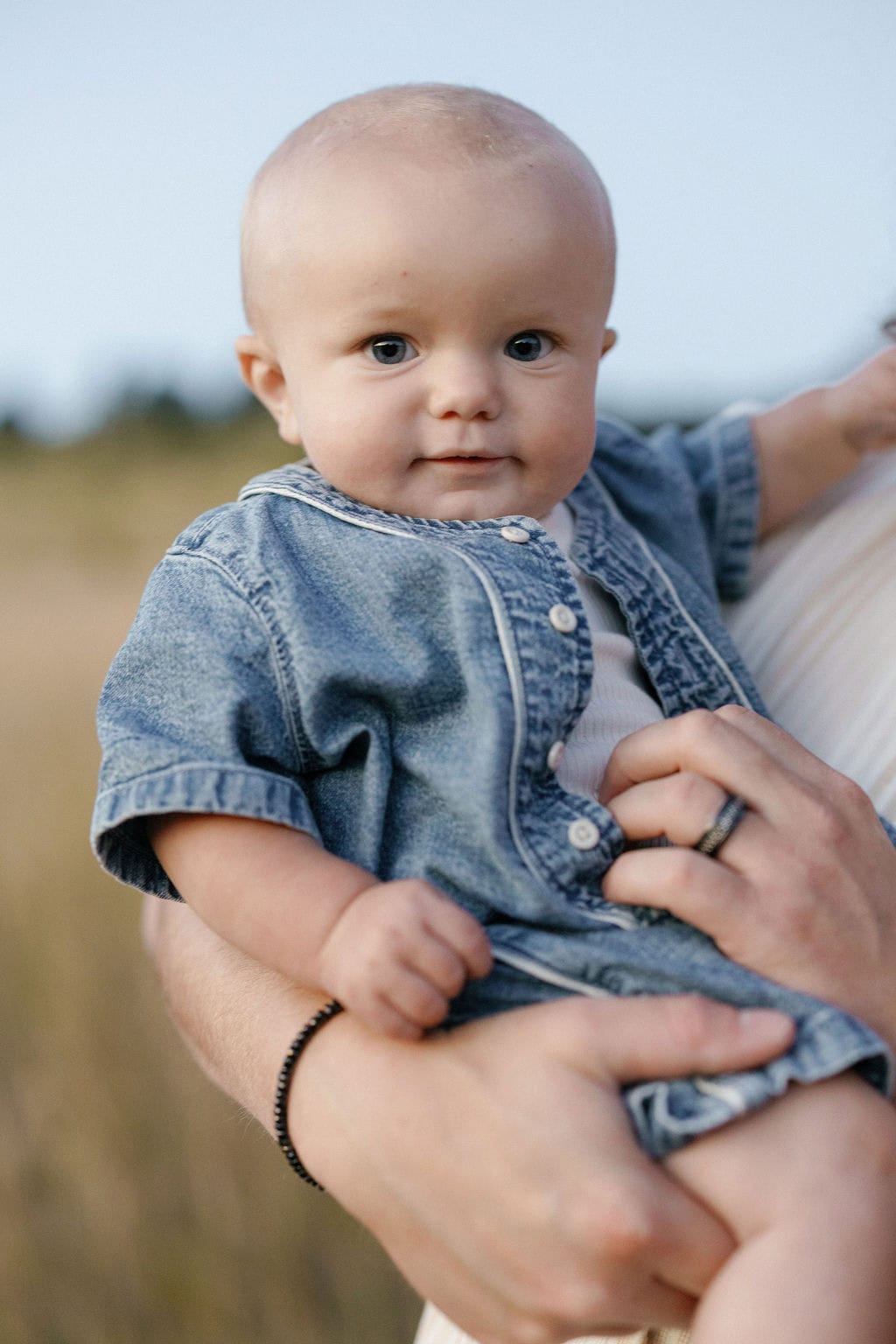 The cutest baby in a jean jacket 