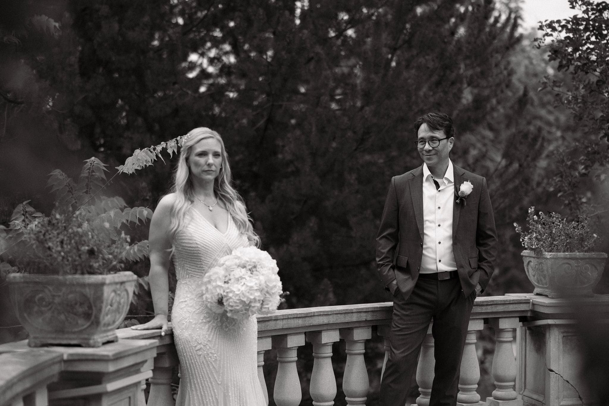 Groom looking at his bride with so much love at grant humphreys mansion