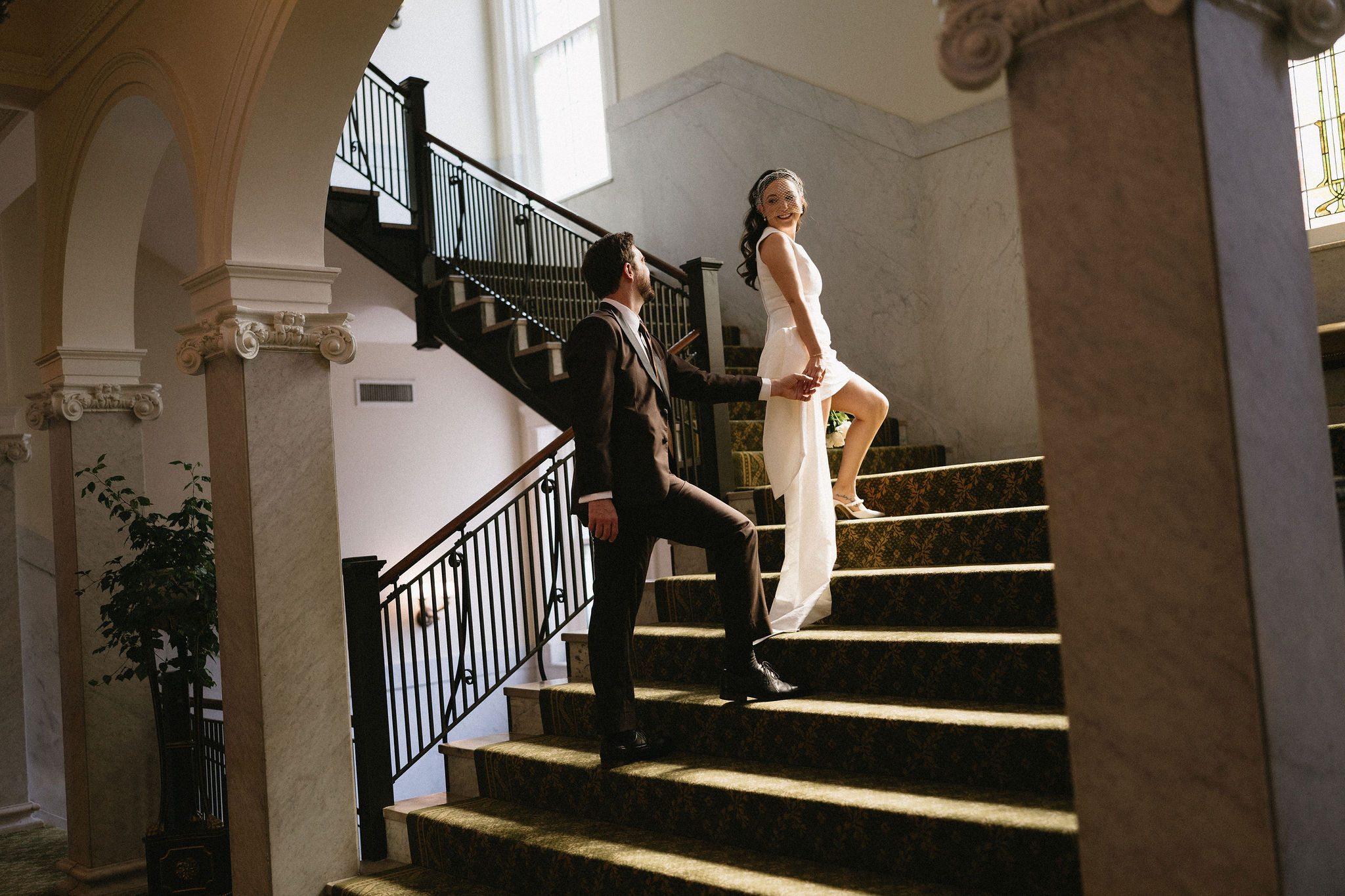 Wedding Portraits at The Capital Hotel in Little Rock Arkansas