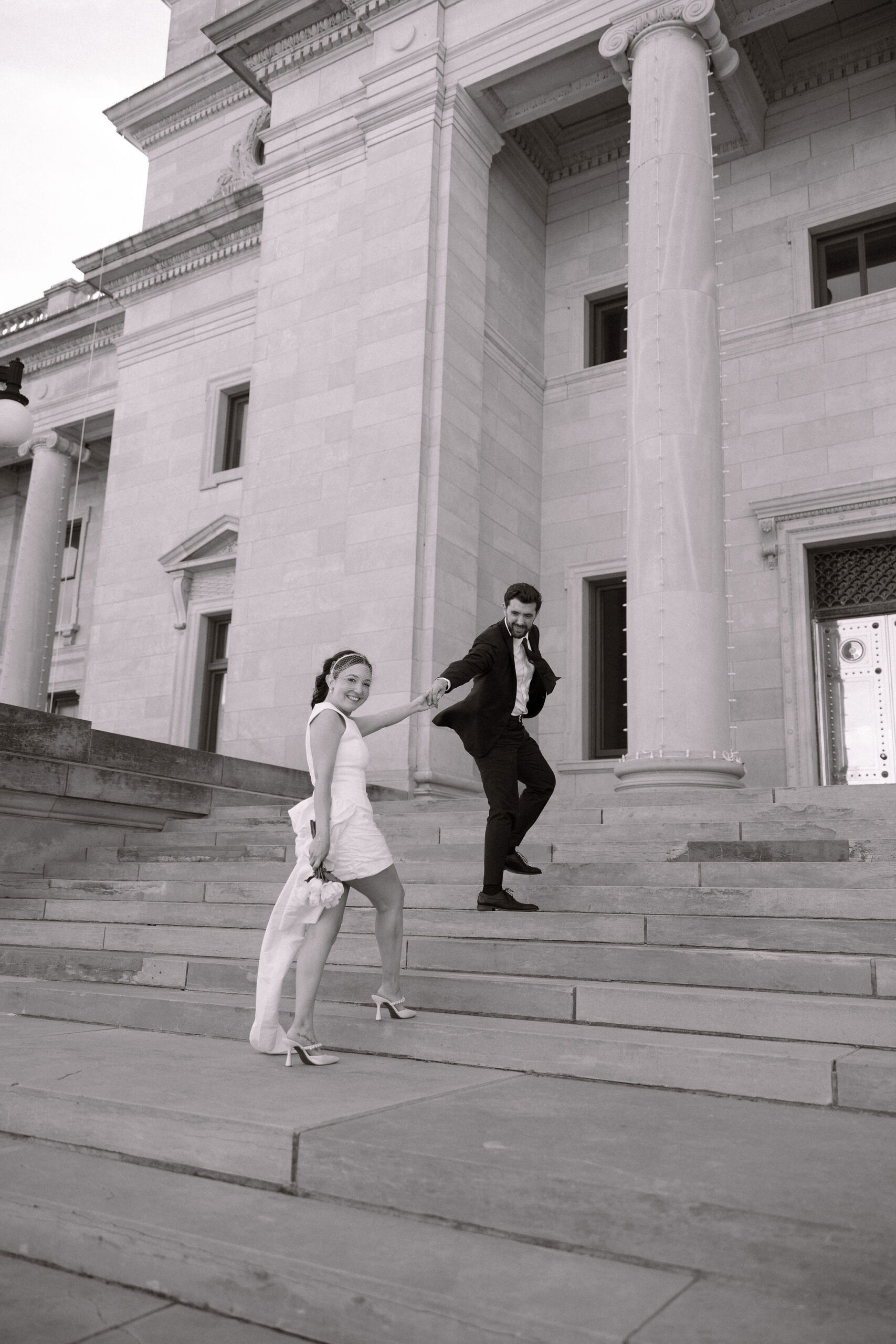 Bride and Groom portraits at the Arkansas State Capitol Building