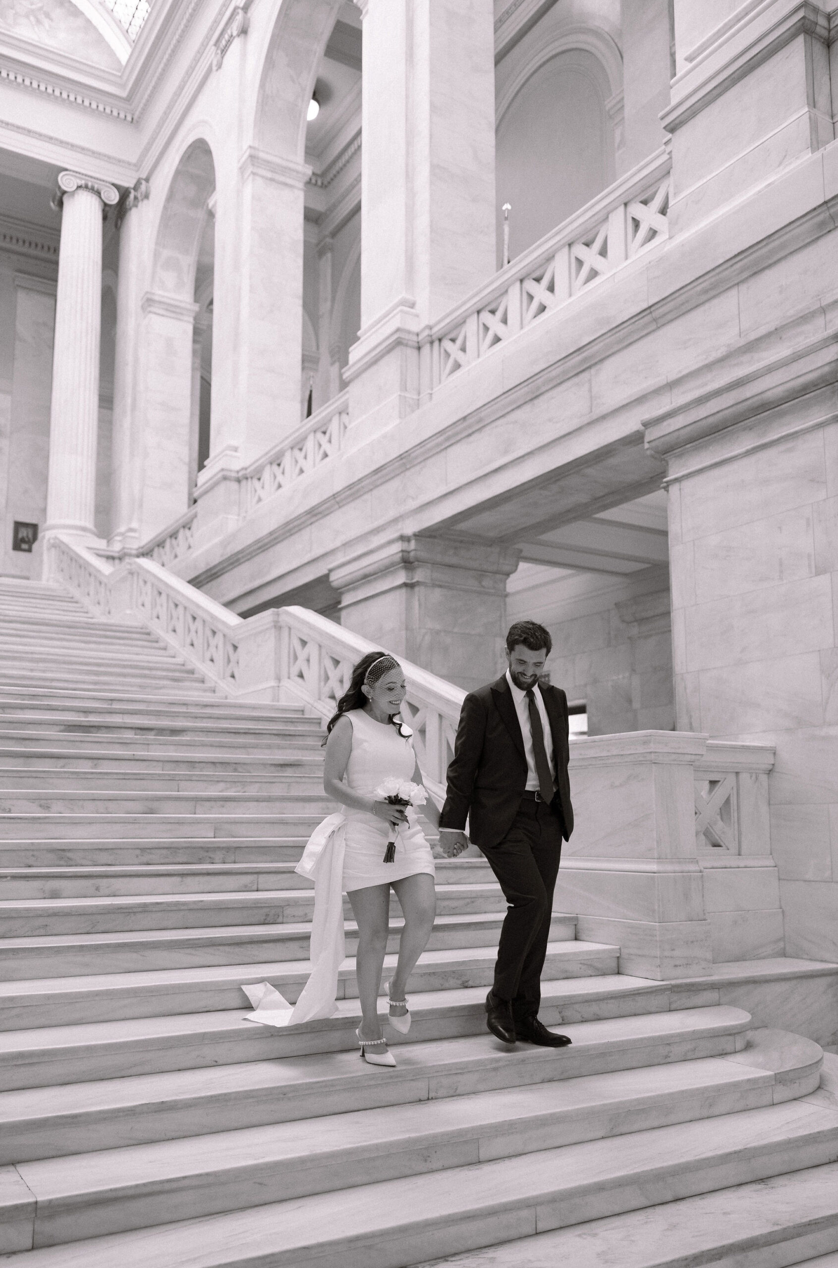 Bride and Groom portraits at the Arkansas State Capitol Building