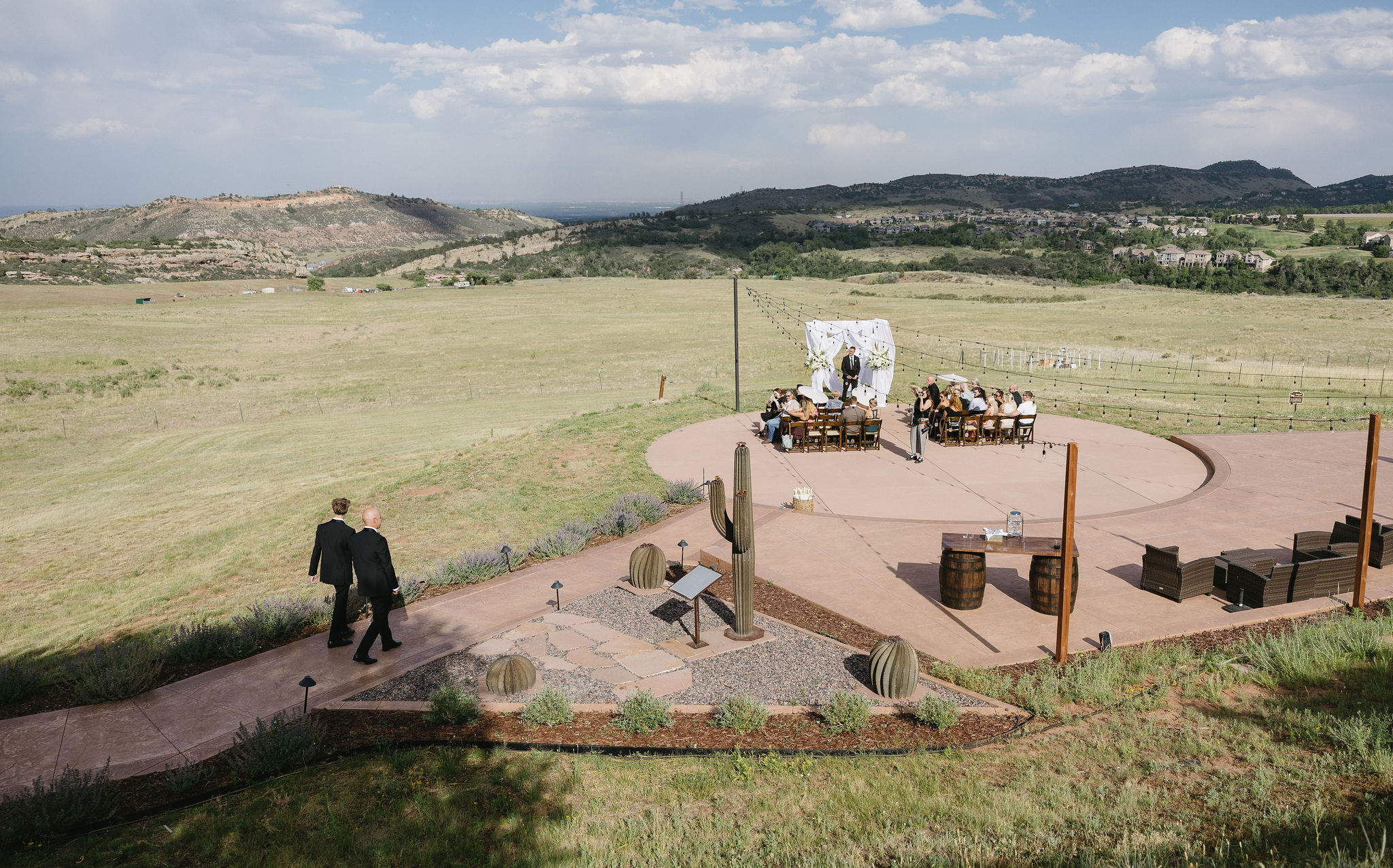 Romantic and whimsical setting for a denver wedding overlooking the foothills